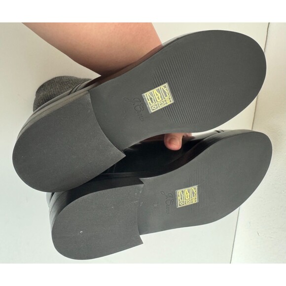 J.Crew Sz 7.5 Spazzo Rib Cuff Boot In Patent Italian Leather Black Round Toe NWB - Picture 8 of 13